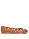 Sarah Chofakian Leather Ballerinas In Brown