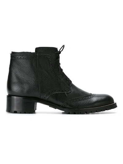 Sarah Chofakian Combat Boots In Black