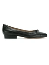 Sarah Chofakian Martina Leather Ballerina Shoes In Black