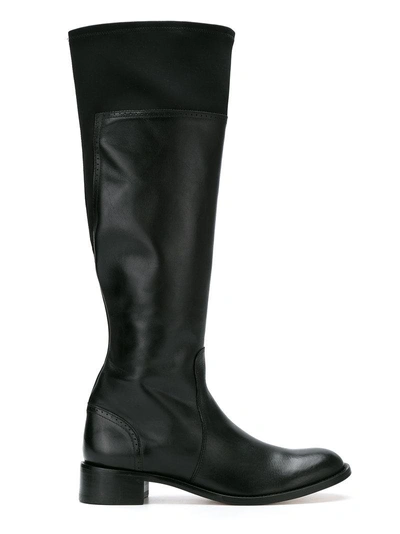 Sarah Chofakian Leather Boots In Black