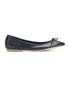 Sarah Chofakian Sarita Leather Ballerina Shoes In Black