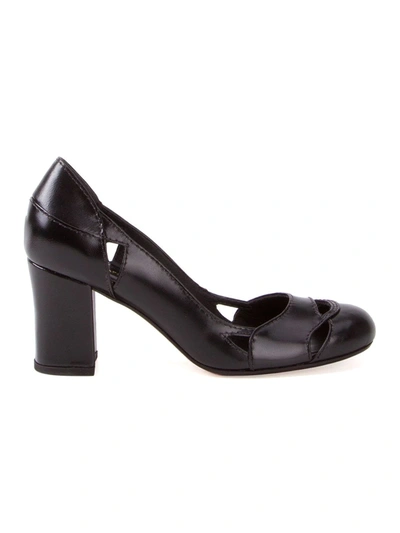 Sarah Chofakian Bruxelas Leather Pumps In Black