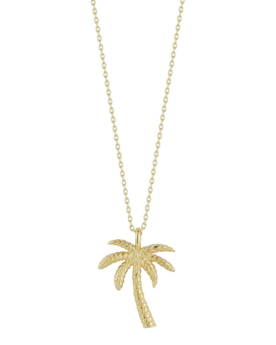 Sphera Milano Palm Tree Pendant Necklace In Yellow Gold
