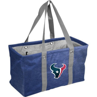 Logo Brands Houston Texans Crosshatch Picnic Caddy Tote Bag In Blue