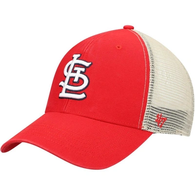 47 ' Red/natural St. Louis Cardinals Flagship Washed Mvp Trucker Snapback Hat
