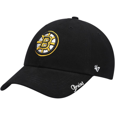 47 ' Black Boston Bruins Team Miata Clean Up Adjustable Hat