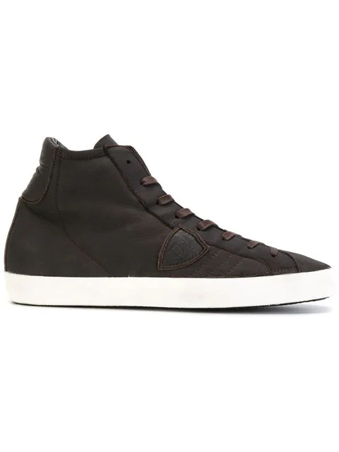 Philippe Model Paris Brown Leather Sneakers | ModeSens