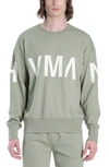 Hvman Logo Crewneck Sweatshirt In Aspen