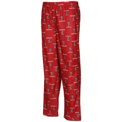 Genuine Stuff Kids' Wisconsin Badgers Youth Cardinal Team Logo Flannel Pyjama Trousers
