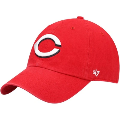 47 ' Red Cincinnati Reds Clean Up Adjustable Hat