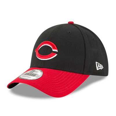 New Era Black Cincinnati Reds Team League 9forty Adjustable Hat In Black/white