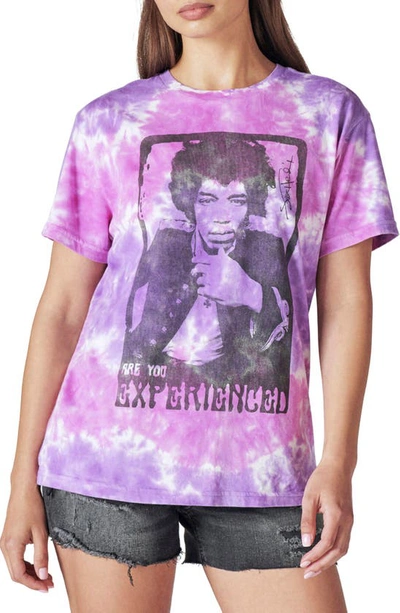Lucky Brand Jimi Hendrix Boyfriend Graphic Tee In Pink