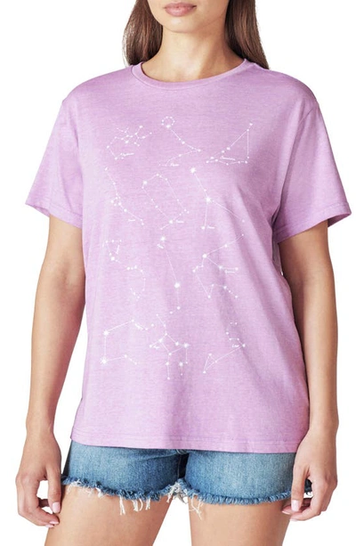 Lucky Brand Starry Sky Boyfriend Fit T-shirt In Hyacinth