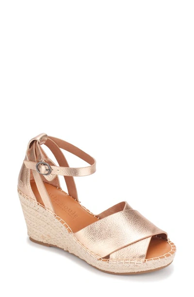 Gentle Souls Signature Charli X Wedge Sandal In Rose Gold