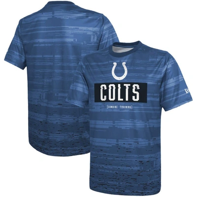 New Era Royal Indianapolis Colts Combine Authentic Sweep T-shirt