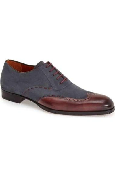 Mezlan 'ronda' Spectator Shoe In Burgundy/ Grey