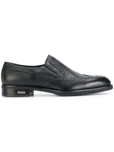 Baldinini Brogue Detail Loafers In Black