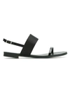 Studio Chofakian Flat Sandals In Black