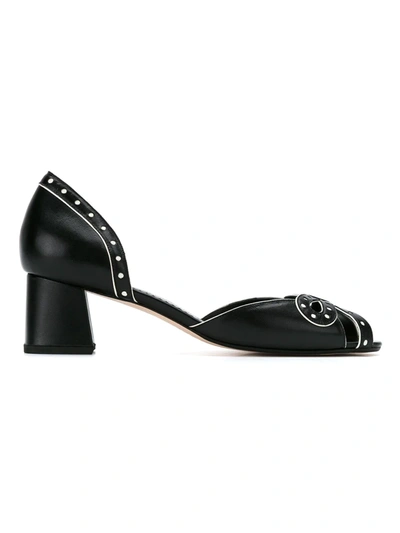 Sarah Chofakian Leather Pumps In Black