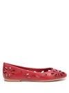 Sarah Chofakian Leather Ballerinas In Red