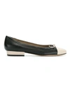 Sarah Chofakian Round Toe Ballerinas In Black