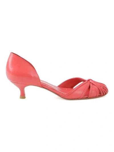 Sarah Chofakian Low-heel Pumps In Red