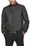 Tommy Hilfiger Men's Lightweight Spring Bomber Jacket In Black