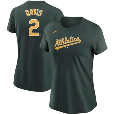 Nike Khris Davis Green Oakland Athletics Name & Number T-shirt
