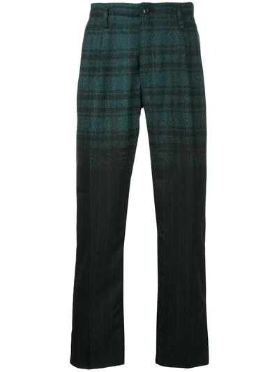 Taakk Tartan-pattern Trousers In Green ,black