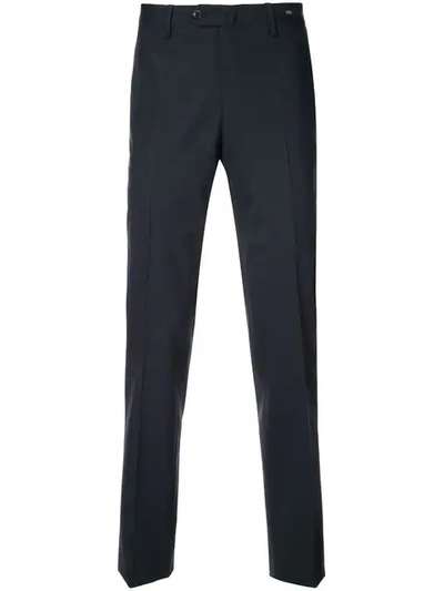 Pt01 Tailored Fitted Trousers In Blue