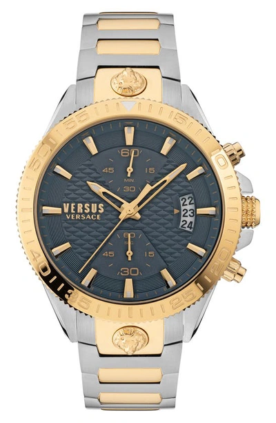 Versus Griffith Chronograph Bracelet Watch, 46mm In Yellow Gold/ Stainless Steel