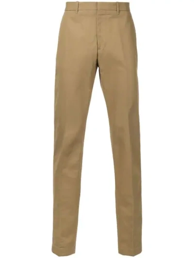 Kent & Curwen Straight Leg Chinos In Brown