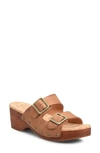 Kork-ease Saffron Slide Sandal In Brown Leather