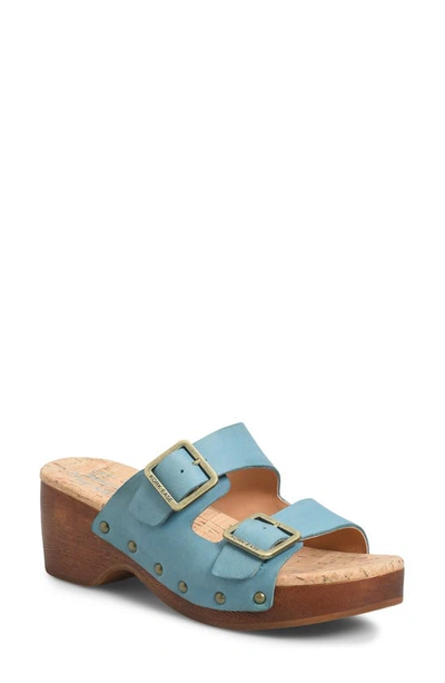 Kork-ease Saffron Slide Sandal In Turquoise F/ G