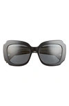 Prada 52mm Geometric Sunglasses In Black