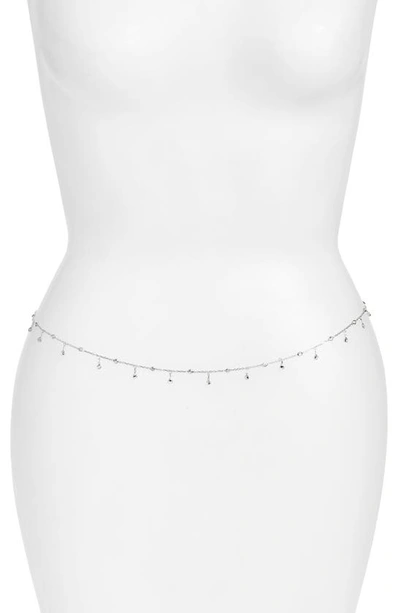 Shymi Cubic Zirconia Belly Chain In Silver