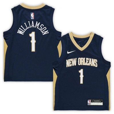 Nike Kids' Preschool  Zion Williamson Navy New Orleans Pelicans Replica Jersey