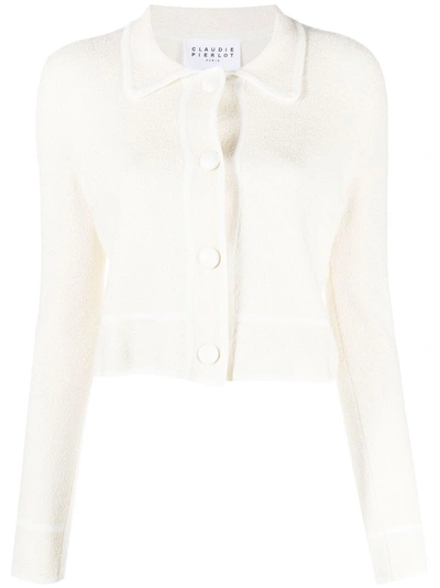 Claudie Pierlot Collared Cardigan In Neutrals