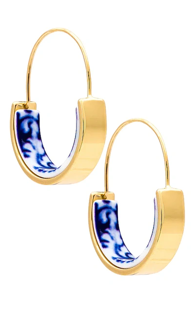 8 Other Reasons Large Painted Hoop Earring In Blue
