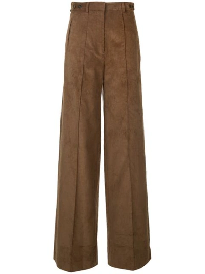 Rokh Wide-leg Corduroy Pants In Brown