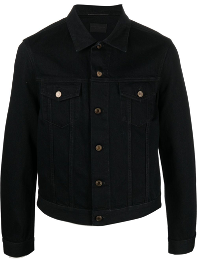 Saint Laurent Denim Jacket In Black