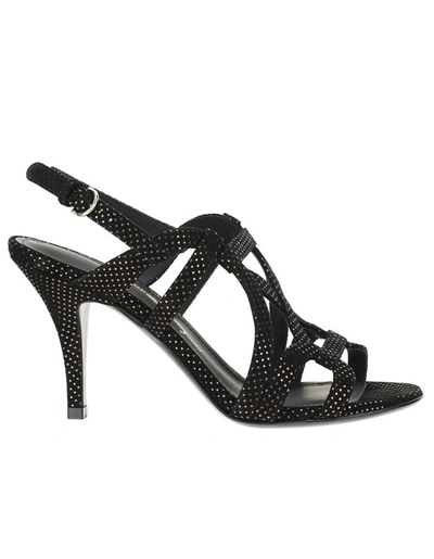 Ferragamo Salvatore  Gal Heel Sandals In Black