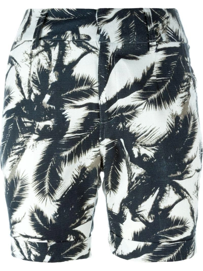 Steffen Schraut Palm Print Bermuda - Black