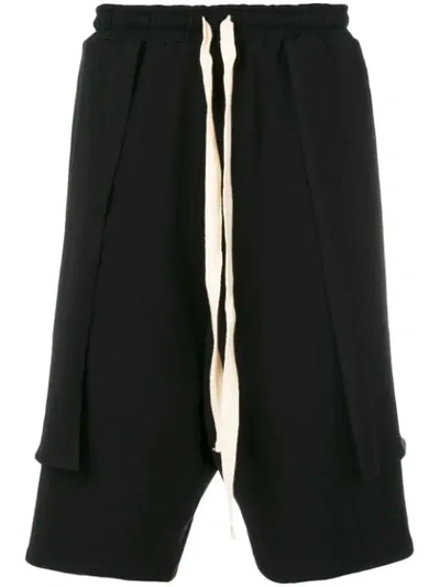Alchemy Drawstring Knee-length Shorts In Black