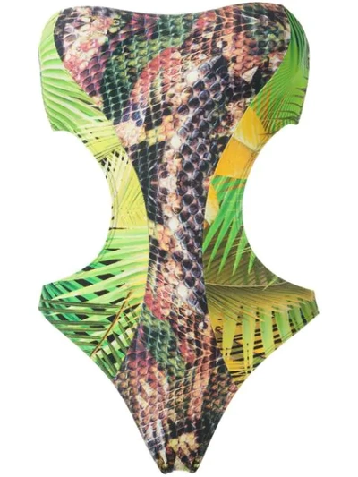 Lygia & Nanny Cut Out Detail Swimsuit In Multicolour