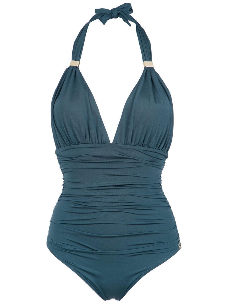 green cut out swimsuit