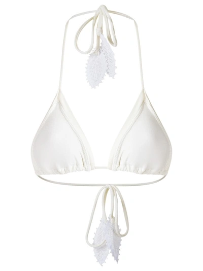 Martha Medeiros Triangle Bikini Top In White
