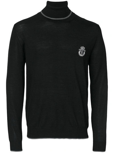 Billionaire Emblem Detail Jumper In Black