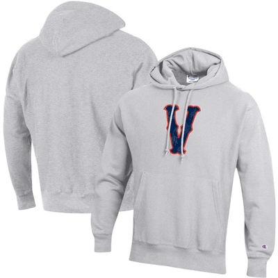 Champion Heathered Grey Virginia Cavaliers Team Vault Logo Reverse Weave Pullover Hoodie
