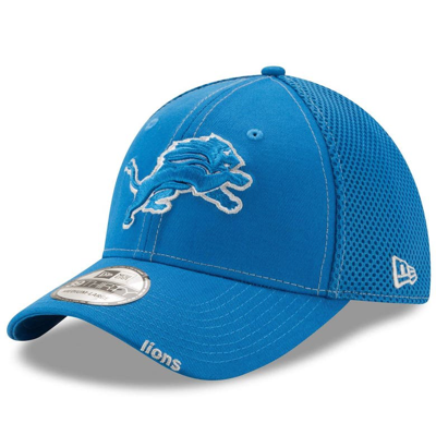 New Era Blue Detroit Lions Team Logo Neo 39thirty Flex Hat
